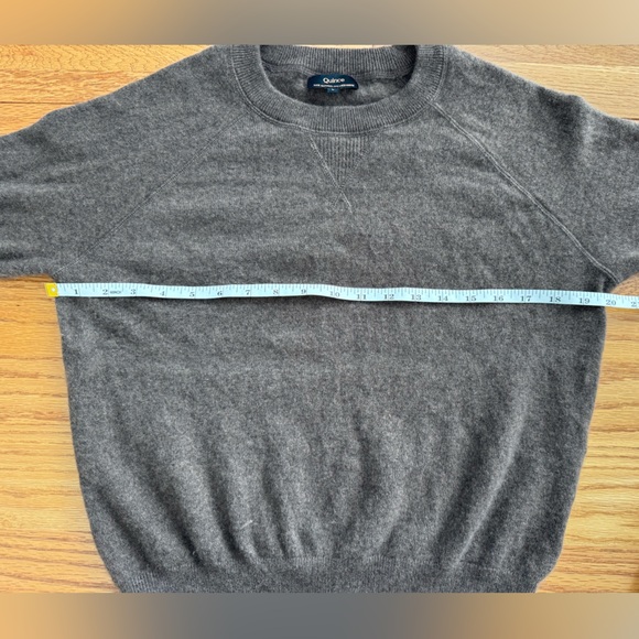 Quince 100% Mongolian Cashmere Soft Brown Crew Neck Sweater size Large - Picture 8 of 9
